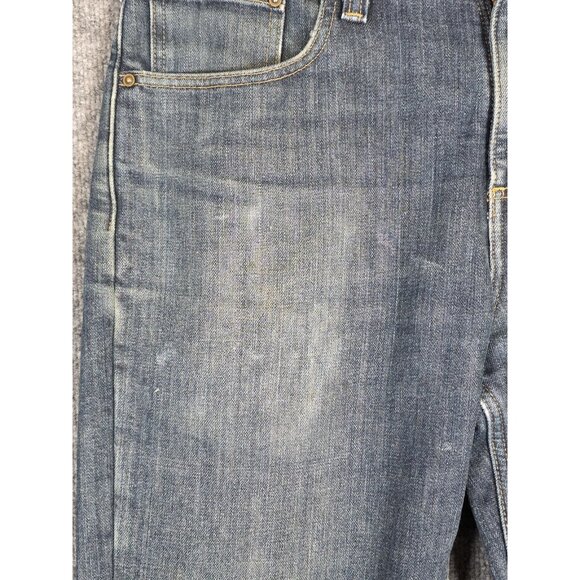 Carhartt Jeans Mens 33x30 Blue Relaxed Fit Fleece Lined Workwear Distressed - Picture 2 of 13